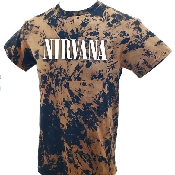 NIRVANA Acid Washed, Distressed (Band Tee) Rock Tee - streetwear grunge rap y2k - Picture 3 of 5